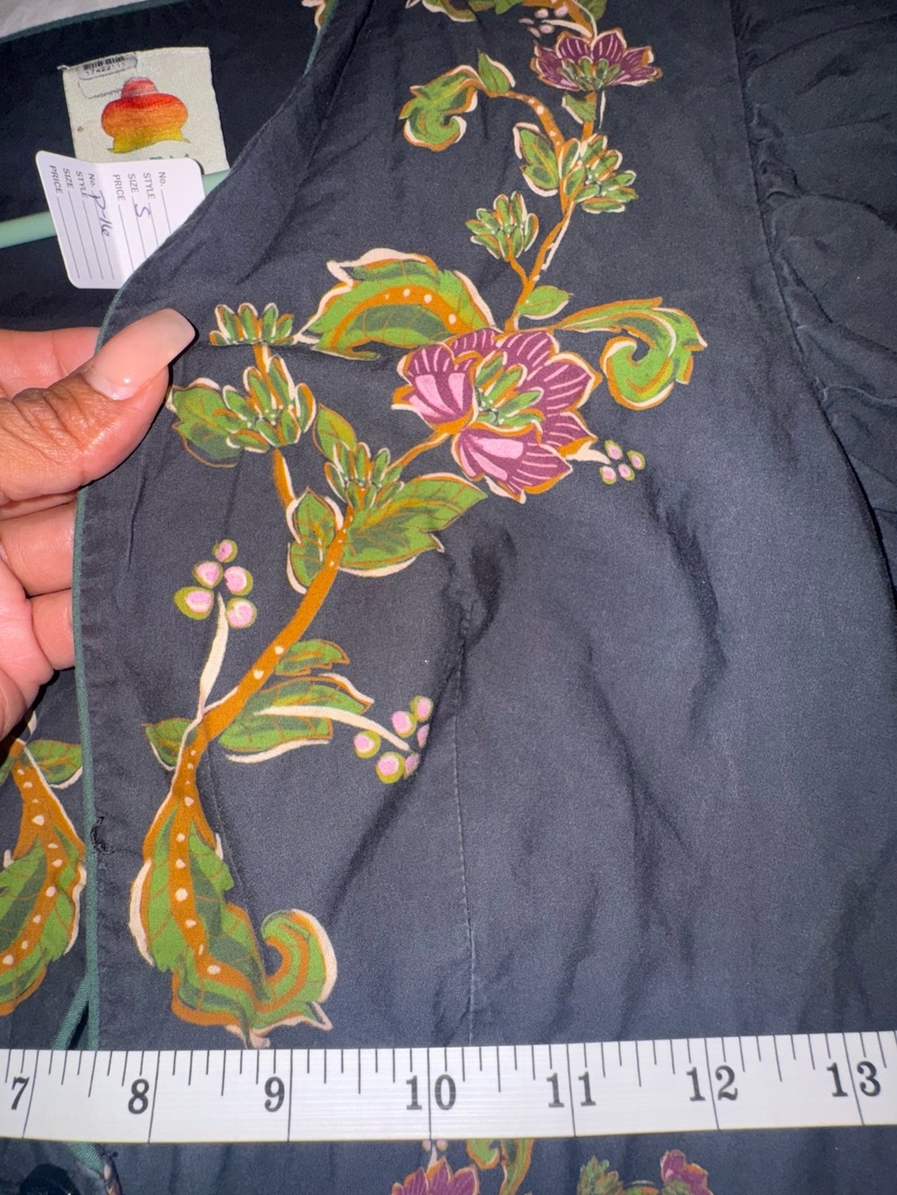 FARM Rio Black Dress with Pink & Green Floral Embroidery - Picture 7 of 8